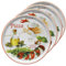 MamboCat 4er Set Pizzateller Napoli Red Ø 33,8 cm I Servier Platten mit Motiven I Vorspeisenplatten zum Anrichten für Antipasti oder Tomate-Mozzarella I bunte Porzellanteller für Pizza Pasta & Co