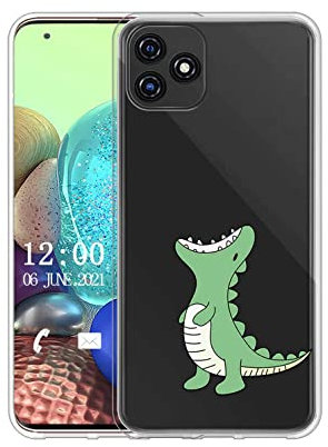 Sunrive Hülle Kompatibel mit OSCAL C20 PRO Silikon, Transparent Handyhülle Schutzhülle Etui Case (TPU Dinosaurier)+Gratis Universal Eingabestift MEHRWEG