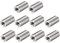 TERF® M10 (10mm) X 30mm Long Round Coupling Nut Female Threaded Bar Rod Studding Connector Round Deep Nut For Home Office Workshop Industrial Constructor and Multi Purpose Use - Pack of 10