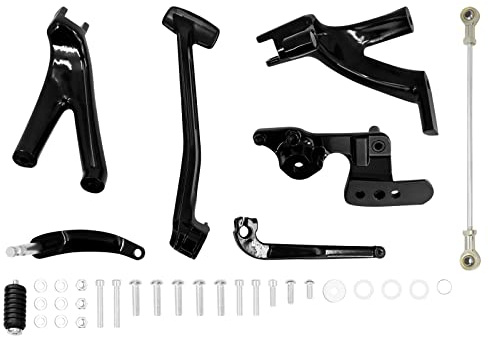 HDBUBALUS Forward Controls Komplettes Kit Hebelverbindungen Fit für Harley Low Rider Street Bob FXBB FXLR FXLRS FXST 2018-2021