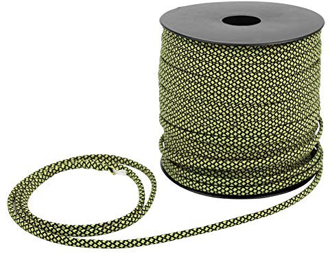 Cocoarm Outdoor-Seil Kletterseil Feuer Fluchtseil Allzweckseil Multifunktionsschnur Sicherheitsseil Durchmesser 4mm Länge 50m 7 Kern Paracord für Wandern Bergsteigen Camping Rettung(Grün Schwarz)