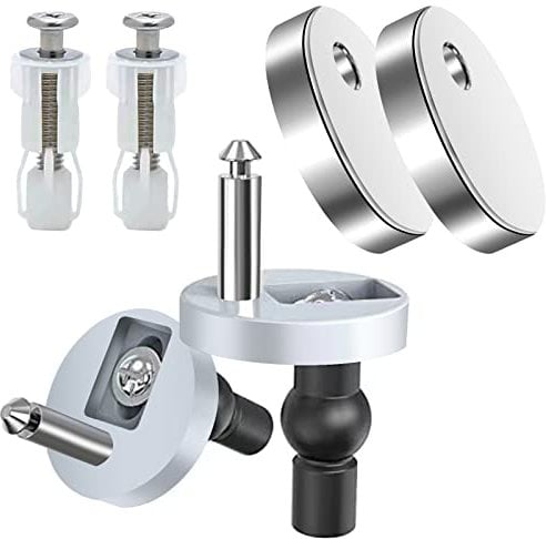 Toilet Seat Hinges Screws, Bolts Toilet Seats Fittings Fix Expanding Rubber Top Nuts Screws Universal Toilet Lid Seats Toilet Seat Replacement Parts Kit(3 kinds )