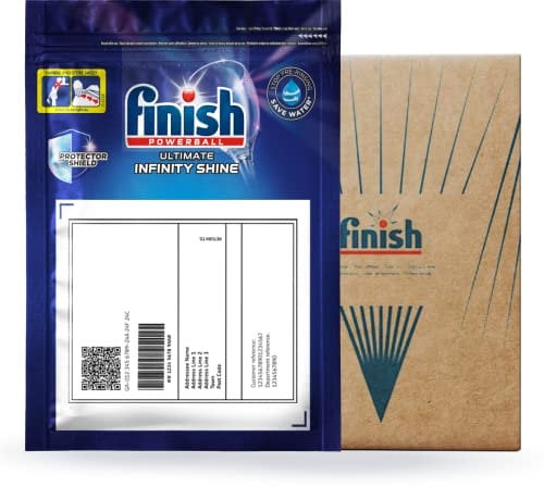 Finish Ultimate Infinity Shine Pastilles Lave-Vaisselle, Imbattable contre les taches tenaces, 30 capsules, Format Boîte aux Lettres