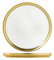 H&H Goldie Assiette en verre avec fil doré, 28 cm