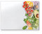 DEQORI Schneidebrett aus Glas | groß 40x30 cm | Motiv Banner gerahmt mit Gemüse | Design Schneideplatte für Küche | Frühstücksbrett antibakteriell & rutschfest | Glasplatte & Servierplatte