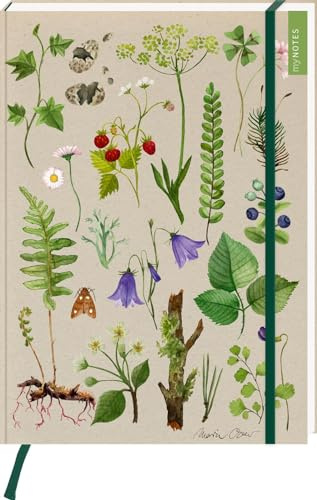 myNOTES Papeterie: Notizbuch A4 Naturschätze: Wald & Wiesenblumen | Maxi-Blankbook DIN A4, florales Design, gepunktet, für große Ideen und Notizen (myNotes A4)