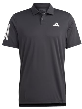 Adidas Herren Club 3-Stripes Tennis Polo Shirt, Black, M