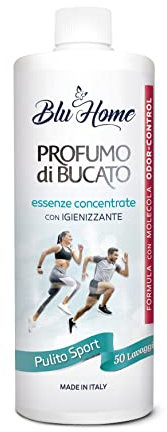 Blu Home, Wäscheparfum, Duftessenz für Wäsche, langanhaltend, super Konzentrat für die Waschmaschine (Pulito Sport, 500 ml (1-er Packung))