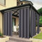 ZJXSNEH Outdoor-Vorhänge für Terrasse,Wasserdichter Voile-Vorhang für Pavillon,Veranda,Pergola,Ösen Oben,Fenstervorhänge,Gartendekoration Grau[1PC | 190.5cm x 266.7cm (W x L)]