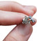 ◦•●◉ஐ SILBERNE VERZIERTE LIBELLE EDELSTAHL STECKER ஐ◉●•◦ silberfarbene Ohrringe, Insekt, antiallergisch, Stecker