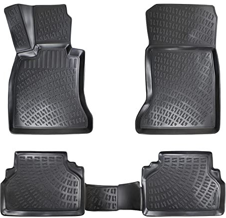 fussmattenprofi.com 3D Gummimatten Set für BMW 5 (E39) Baujahr 1996-2003 | Extra Hoher Rand Allwetter Auto Fussmatten I TPE Geruchlos rutschfest Fußmatten Zubehör