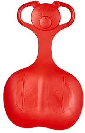 Generic Luge à Neige, Luge Coulissante Robuste en Sable d'herbe, avec Poignée, Luge, Luge de Descente pour Enfants, Adultes, Garçons, Filles, Rouge