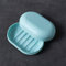 KMOCEPLY Porte-savon rectangulaire en plastique bleu avec couvercle