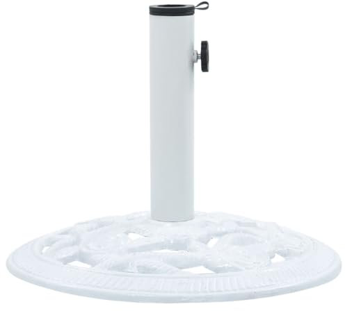 Générique Socle de Parasol Blanc 9 kg 40 cm Fonte,Supports pour parasols-47864