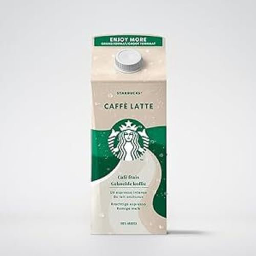 Starbucks® - Caffè Latte - Multiserve 750 ml - Café au Lait en Brique Refermable Prêt-à-Boire - Vendu à l'Unité