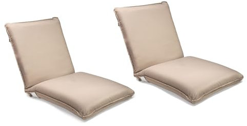 XONE Coppia Spiaggina Sedia-Cuscino impermeabile Fluffy | Cuscini da terra impermeabili e regolabili, due pezzi