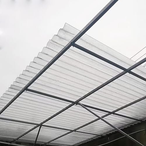 Wellplatten,2mm Dachplatten,Transparent Kurzrollen,FRP-Tageslichtplatten,Wetterfest/UV-Beständig Dachblech für Gerätehaus,für Gewächshaus Carports,1/3/6/8/13/14 Stück (0.9x2.2m/35x87in,3 Pcs)