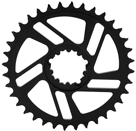 Qukaim 36T ChainringforSRAMGXP - Plato de bicicleta 36T, plato ancho estrecho de montaje directo para manivela SRAM GXP, color negro
