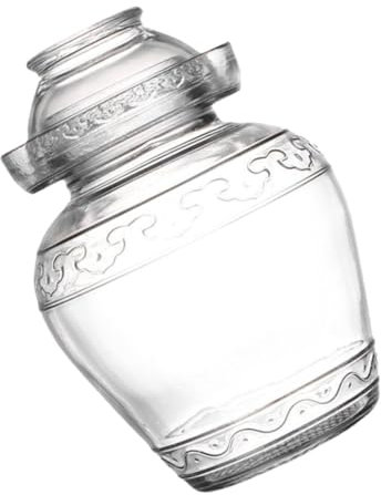 PHENOFICE Pot De Fermentation Transparent Pour Légumes Avec Couvercle Hermétique Récipient à Cornichons Fermentés Bocal Alimentaire Verre