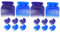 FRCOLOR 16stücke Teiliges Set Hot Roller Clips Für Lockenstyling Praktische Heizklammern Haarsicherung Für Kurzes Und Mittellanges Haar Schöne Lockere Haarschäden Blau Und Pro Farbe