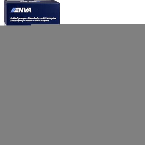 ENVA Fußluftpumpe Blasebalg mit Adapter 5L Volumen 1,3m Schlauch robuste und kompakte Luftpumpe manuelle Pumpe für Camping, Schlauchboote, Luftmatratzen, Bälle Fußpumpe für unterwegs