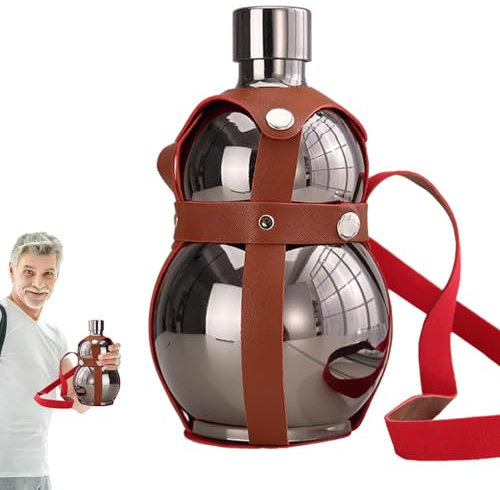 Kürbiswasserflasche - Wasserflasche | Kürbiskessel | Kürbisflasche | Reise-Getränkekrug | Chinesischer Sportwasserkrug | Reisewasserflasche aus Edelstahl für Fitnessstudio, tragbarer Wasserkoc