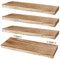 Focenat 4 Pièces Etagere Murale Flottante,40 cm Étagère Murale Bois et Brun,Etagères murales en Bois de Paulownia,Planche Etagere Cuisine Mural,pour Salle de Bain,Chambre,Bureau,Salon,Cuisine
