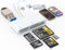 6-in-3 Multi-Kartenleser SD/TF/CF/Micro SD/XD/MS Speicherkartenleser, Lighning+USB C+USB-A USB 3.0 OTG Adapter Hub SD Kartenleser Universal SD Card Reader für iPhone iPad MacBook Samsung Smartphone