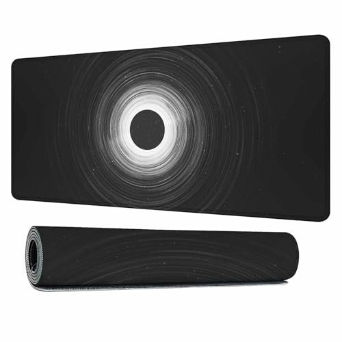 Y YIHANGBEST Spiral Black Hole on Galaxy Mouse Pad Milky Way,Universe and Starry XL Gaming Mouse Keyboart Mat for Desk,Computer,Office,Home 35.4X15.7