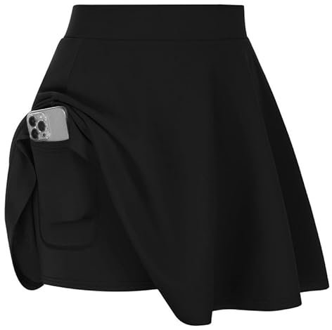 Hanna Nikole GroßE GrößEn Skater Rock Tennis Rock Damen High Waist Sportrock Mit Shorts Basic Cheerleader Faltenrock Laufrock Skirt A Linien Wanderrock Mit Pockets