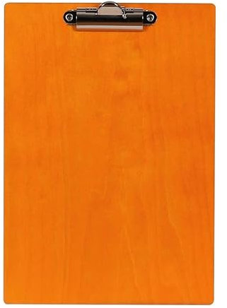 Bütic Holz Klemmbrett Standardform Clipboard A4 aus 3 mm Birkensperrholz und mit widerstandsfähigem Klarlack versiegelt, Farbe:Orange