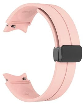 Cinturino in silicone No Gap for Samsung Galaxy watch7/6/5/4 40mm 44mm 5 Pro 45mm cinturino for watch 4 6Classic(Pink,S)