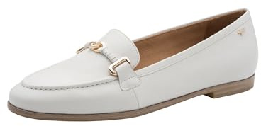 Tamaris Damen Slipper Leder, weiß, 36 EU