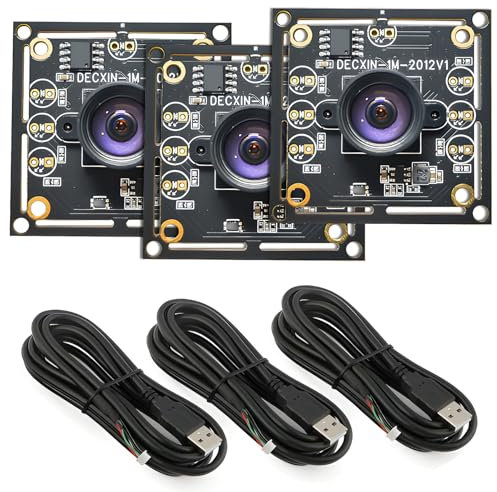 ZOBMIO Kameramodul 100 Grad 3er Set - Weitwinkelobjektiv HD -Kompatibel mit Autodart Kamerasystem mit 3 m Kabel, 1280 X 720, 30 Fps, USB-Treiber