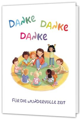 PICTALOO Danke Karte Erzieherin – Morgenkreis – illustrierte Abschiedskarte Kita Kindergarten, Karte Danke für die tolle Zeit, Abschluss Abschied Geschenk Abschiedsgeschenk Tagesmutter Erzieherin
