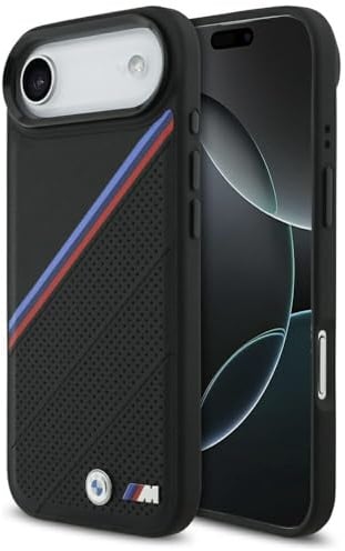 CG MOBILE BMW M Tricolor Metal Logo, Compatible with MagSafe Case for iPhone 17 Air (Black)