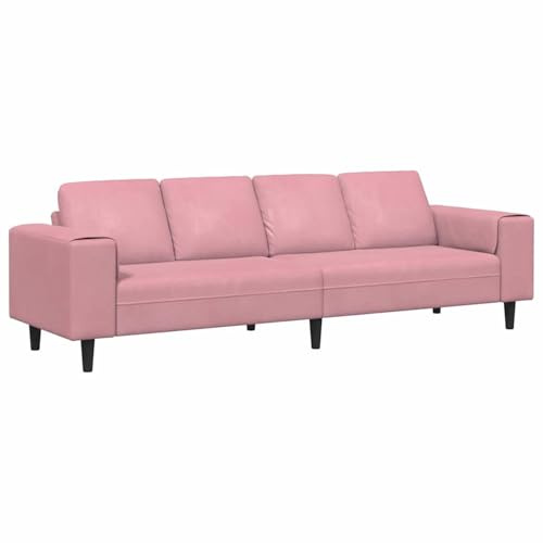 Gecheer Set di divani Rosa Velluto, Design moderno linee pulite, velluto traspirante, accogliente ed elegante per soggiorno moderno, salotto, casa