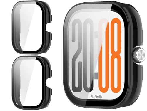 GIOPUEY Funda Compatible con Honor Choice INFOWEAR Watch 2 Pro, [2 Pack] Protector de Pantalla + Bastidor rígido, Protección Total del Paquete - Black+Black