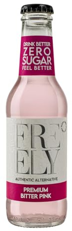 Freely Pink, Aperitivo Analcolico Senza Zucchero, Bevanda al Pompelmo Rosa, Bitter Analcolico Frizzante, 24 x 200 ml