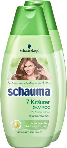 Schauma 7 Kräuter Shampoo, 2er Pack (2 x 400 ml)
