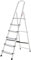 Oryx Escalera Aluminio 6 Peldaños Plegable, Uso doméstico, Antideslizante, Ligera y Resistente