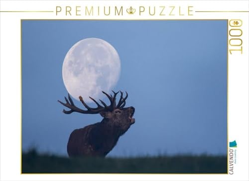 CALVENDO Puzzle Röhrender Hirsch | 1000 Teile Lege-Größe 64 x 48 cm Foto-Puzzle für glückliche Stunden