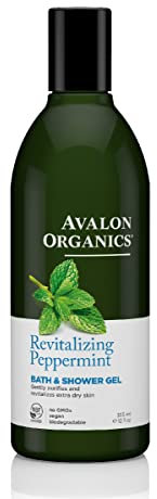 AVALON Organic Peppermint Bath & Shower Gel 350ml (PACK OF 3)