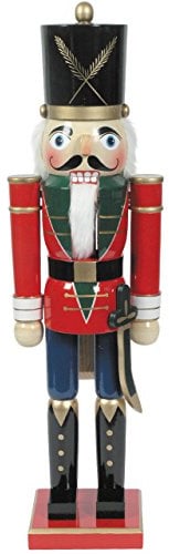 Nussknacker Soldat, H: 80 cm, rot/blau, handbemalt im Kunsthandwerks-Stil