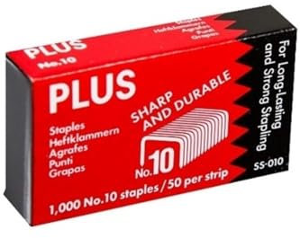 PLUS Japan, Qualitätsheftklammern No. 10, 1er Pack (1x 20.000 Klammern)