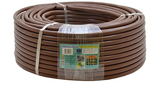 S&M 544316 Manguera de riego Flexible con goteros Integrados 16 mm 0,33 m x 100 m, Color marrón