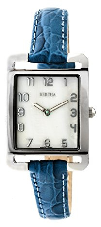 BERTHA Marisol Women's Quartz Blue Genuine Leather Silver Watch BTHBR6901