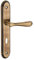 THIRARD - Ensemble de Poignées pour Porte de Chambre Arthemis - Acier Embouti - Usage Pratique - Trou de Clé - Carré 7 mm - Entr'Axes 195 mm - Finition Laiton Patiné - Jaune/Doré