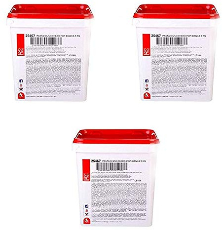 Pasta di zucchero Modecor POP bianca secchio 5 Kg per copertura x 3 pz 15 kg