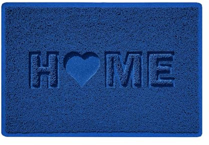 Nicoman LOVE at HOME Doormat 60x40cm - Loyality Blue|Heavy Duty Non-Slip|Indoor/Outdoor|Entrance Barrier Dirt-Trapper Floor Mat|Home Patio Garden Conservatory Door Mat|Home Heart
